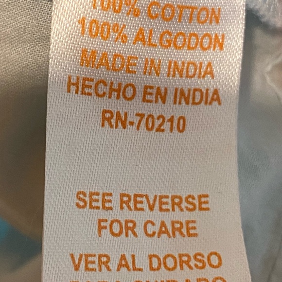 La Cera eyelet trim cotton nightgown. Size large. Light blue. - Picture 4 of 5